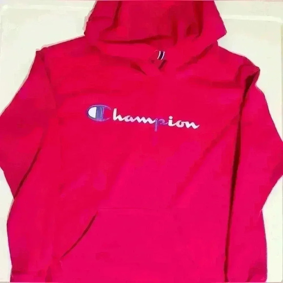 Champion Middleweight Jersey Pullover Hoodie, Women’s Size Small, Fuchsia - Picture 3 of 11